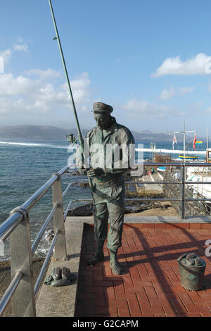 Fischer-Statue in Las Palmas de Gran Canaria - Spanien Stockfoto