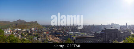 Edinburgh Stadtpanorama vom Calton Hill Stockfoto