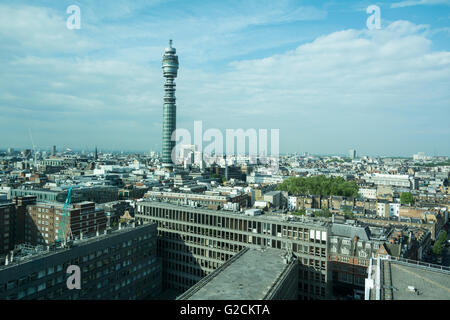 The BT Tower, Fitzrovia, London, England, Großbritannien Stockfoto