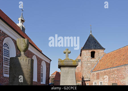 Kirche, Krummhoern, Ostfriesland, Greetsiel, Niedersachsen, Deutschland Stockfoto