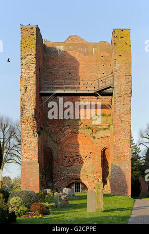 St. Mauritius-Kirche, Reepsholt, Ostfriesland, Niedersachsen, Deutschland Stockfoto