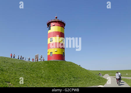 Pilsum Leuchtturm, Pilsum, Ostfriesland, Niedersachsen, Deutschland Stockfoto