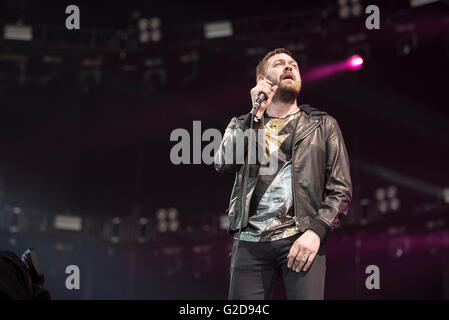 Leicester, UK. 28. Mai 2016. Kasabian führen an der Leicester City King Power Fußballstadion in der Feier von Leicester City Gewinn der Premier League-Titel, Leicester 28.05.2016 Credit: Gary Mather/Alamy Live News Stockfoto