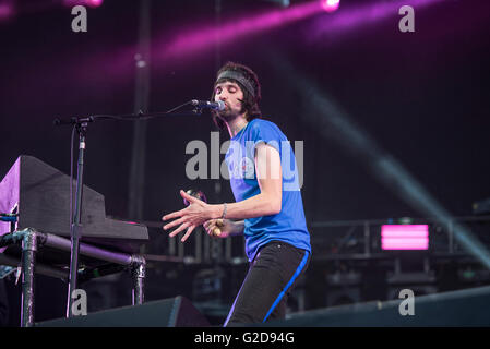 Leicester, UK. 28. Mai 2016. Kasabian führen an der Leicester City King Power Fußballstadion in der Feier von Leicester City Gewinn der Premier League-Titel, Leicester 28.05.2016 Credit: Gary Mather/Alamy Live News Stockfoto