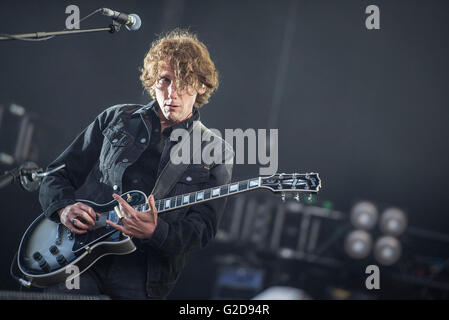 Leicester, UK. 28. Mai 2016. Kasabian führen an der Leicester City King Power Fußballstadion in der Feier von Leicester City Gewinn der Premier League-Titel, Leicester 28.05.2016 Credit: Gary Mather/Alamy Live News Stockfoto