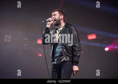 Leicester, UK. 28. Mai 2016. Kasabian führen an der Leicester City King Power Fußballstadion in der Feier von Leicester City Gewinn der Premier League-Titel, Leicester 28.05.2016 Credit: Gary Mather/Alamy Live News Stockfoto