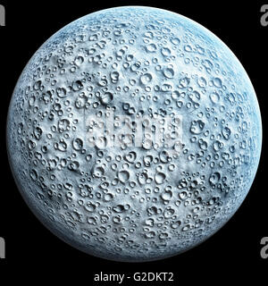 Vollmond mit Kratern 3D illustration Stockfoto