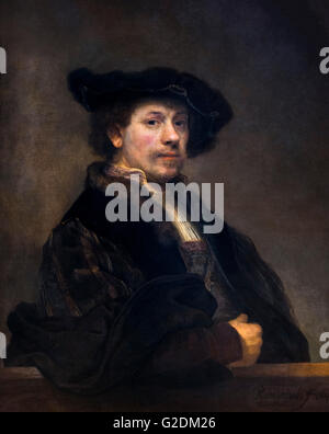 Rembrandt, Selbstbildnis im Alter von 34 Öl auf Leinwand, c.1640 Stockfoto