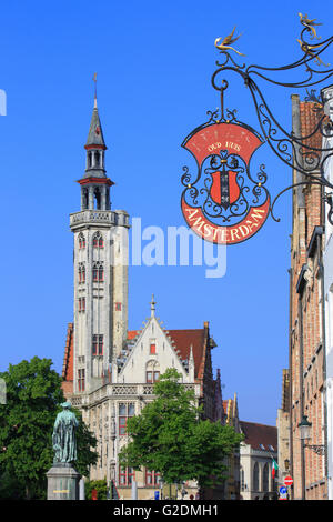 Die Bürgergemeinde Lodge (um 1400) in Brügge, Belgien Stockfoto