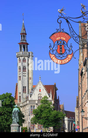 Die Bürgergemeinde Lodge (um 1400) in Brügge, Belgien Stockfoto