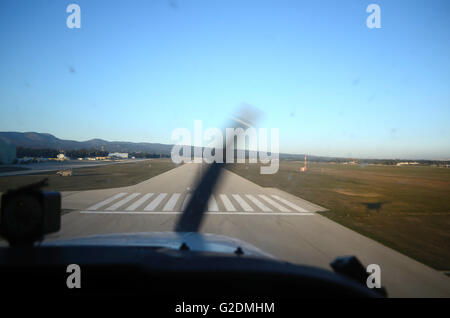 Chessna Flug Lektion. Bilder Fom über Athen, Tatoi Flughafen und Aegina Insel.  Ein tolles Geschenk von meinem guten Freund, Jim. Stockfoto