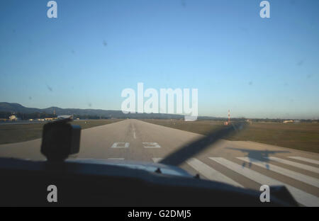 Chessna Flug Lektion. Bilder Fom über Athen, Tatoi Flughafen und Aegina Insel.  Ein tolles Geschenk von meinem guten Freund, Jim. Stockfoto