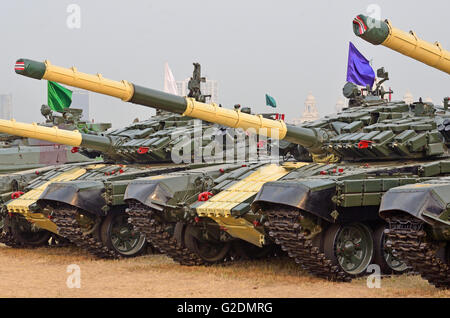 Kampfpanzer T - 72M an die indische Armee, Kolkata, Westbengalen, Indien Stockfoto