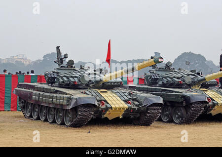 Kampfpanzer T - 72M an die indische Armee, Kolkata, Westbengalen, Indien Stockfoto