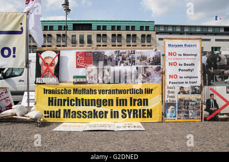 Protest gegen die iranische Regierung. Berlin, Deutschland. Stockfoto