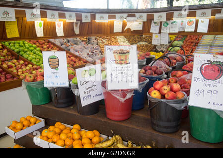 frisches Obst zum Verkauf in Bilpin, new South Wales, Australien Stockfoto