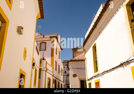 Streetview von der Stadt von Evora, UNESCO-Weltkulturerbe. Stockfoto