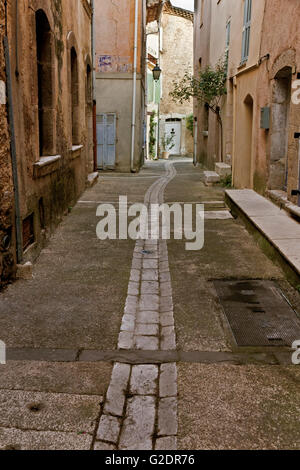 Straße in Villecroze, Frankreich Stockfoto