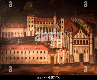 Slowenien - Podravska Maribor. Schloss innen.-die Burg von Maribor um 1683 Stockfoto