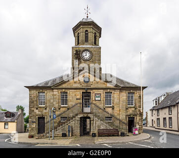 Der Mautstelle an der Hauptstraße von Sanquhar in Dumfries und Galloway-Schottland Stockfoto