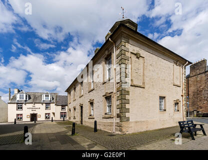 Der Mautstelle an der Hauptstraße von Sanquhar in Dumfries und Galloway-Schottland Stockfoto