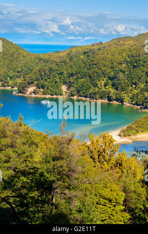 Der Bark Bay, Abel Tasman National Park, Nelson, Südinsel, Neuseeland Stockfoto