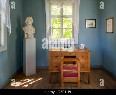 Studieren Sie in Schillers Gartenzinne, das Gartenhaus von Friedrich Schiller, Museum, Jena, Thüringen, Deutschland Stockfoto