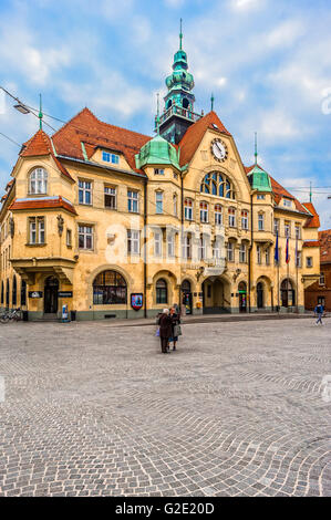 Slowenien Podravje Ptuj, Rathaus Mestni Trg Stockfoto