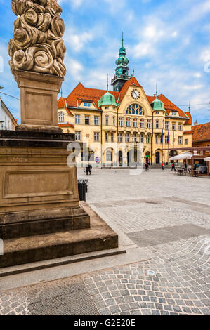 Slowenien Podravje Ptuj, Rathaus Mestni Trg Stockfoto