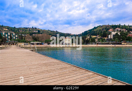 Slowenien-Küste und Kras Portoroz - Küste und Strand Stockfoto