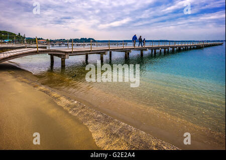 Slowenien-Küste und Kras Portoroz - Küste und Strand Stockfoto