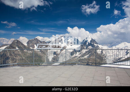 Blick auf die Berge vom Piz Corvatsch (St. Moritz, Schweiz) Stockfoto