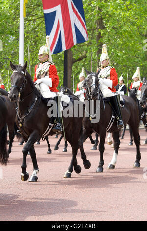 Die Königinnen Leibgarde Haushalt Kavallerie London Stockfoto
