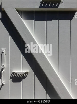 Detail eines weißen Holz Stockfoto