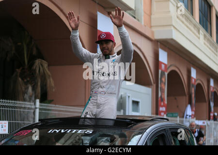 Monte Carlo, Monaco. 29. Mai 2016. F1 Grand Prix von Monaco, Renntag am Sonntag. Lewis Hamilton gewinnt in Monaco © Action Plus Sport/Alamy Live News Stockfoto