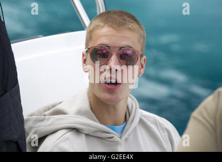 Monaco, Monte Carlo - 29. Mai 2016: FIA Formel 1 Weltmeisterschaft mit Justin Bieber | weltweite Nutzung Stockfoto