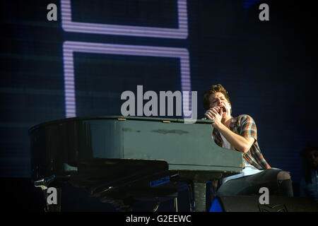 Lissabon, Portugal. 28. Mai 2016. 1. Konzert am letzten Tag des Rock in Rio 2016 mit Charlie Puth. Mai 28. Lissabon, Portugal. Bildnachweis: Gonçalo Silva/Alamy Live-Nachrichten Stockfoto