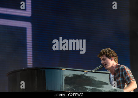 Lissabon, Portugal. 28. Mai 2016. 1. Konzert am letzten Tag des Rock in Rio 2016 mit Charlie Puth. Mai 28. Lissabon, Portugal. Bildnachweis: Gonçalo Silva/Alamy Live-Nachrichten Stockfoto