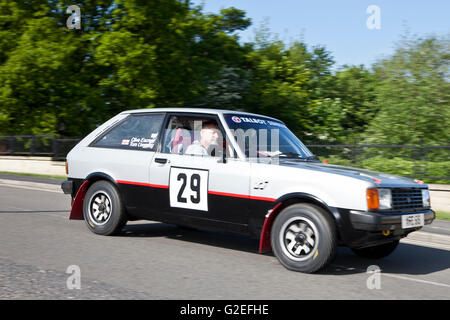 Talbot Sunbeam aus den 1950er Jahren, klassisch, Sport, Pendle, Lancashire, Großbritannien. Mai 2016. Die 50er-Jahre-Motoren brüllten heute in den rollenden Pennine-Hügeln als Oldtimer für das PowerFest Charity treffen sich in Pendle. Stockfoto