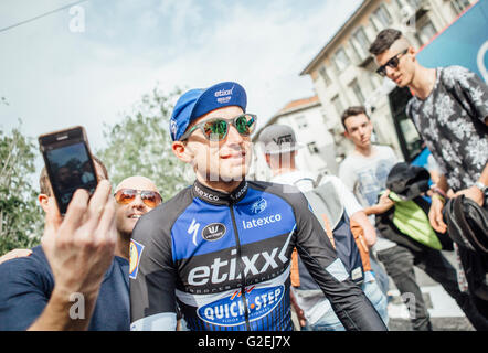 Turin, Italien, 29. Mai 2016. Ginluca Brambilla aus Etixx Quick Step nach der letzten Phase (Turin) des Giro d'Italia 2016 gesehen. Credit: Gonzales Foto - Alberto Grasso. Stockfoto