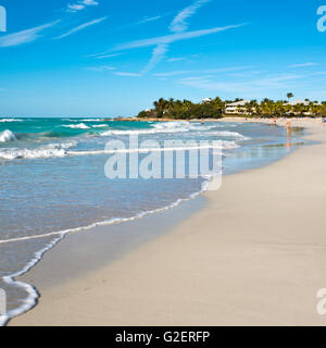 Blick über den unberührten Strand von Varadero Platz, Stockfoto