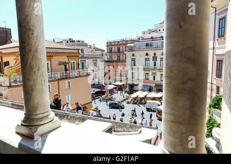 Ein Blick auf die Piazza del Duomo Kathedrale von Amalfi Klöster Italien Europa Stockfoto