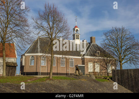 Kirche auf der ehemaligen Insel Schokland, Niederlande Stockfoto