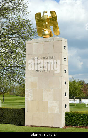 Amerikanischen Soldatenfriedhof von Henri-Chapelle, Belgien Stockfoto