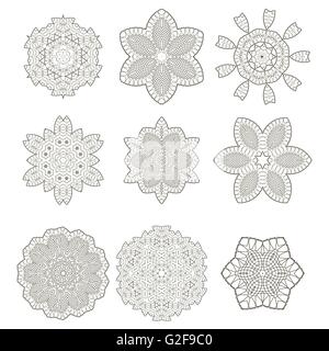 Runde geometrische Ornamente Stock Vektor