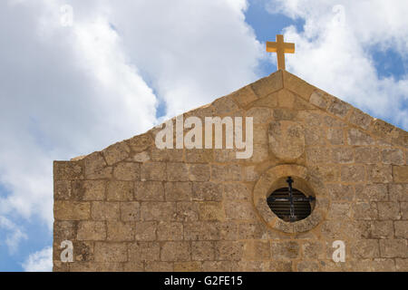 St. Mary Magdalene Chapel wurde auf der Klippe im siebzehnten Jahrhundert wieder aufgebaut. Sitz in Dingli an der mediterranen islan Stockfoto