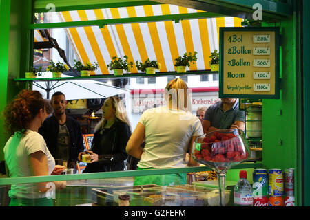 Crème De La Crème, eine Eisdiele in Antwerpen, Belgien Stockfoto