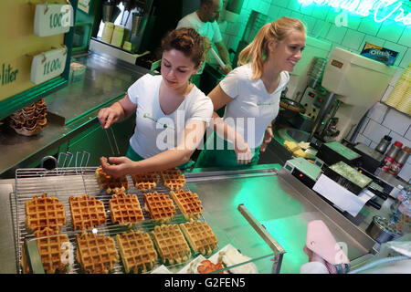 Crème De La Crème, eine Eisdiele in Antwerpen, Belgien Stockfoto