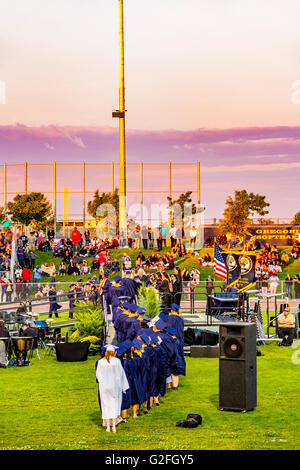 High School Abschlussfeiern an Joseph A. Gregori High School in Kalifornien Salida Stockfoto