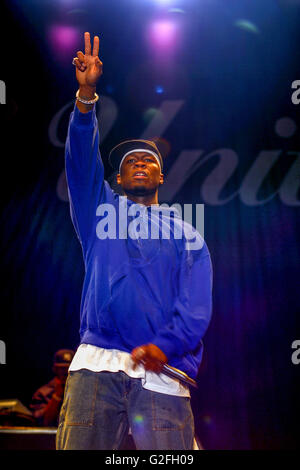 50 Cent, 50 Cent, die Durchführung auf der Hauptbühne auf dem Reading Festival 2004, England, Vereinigtes Königreich. Stockfoto